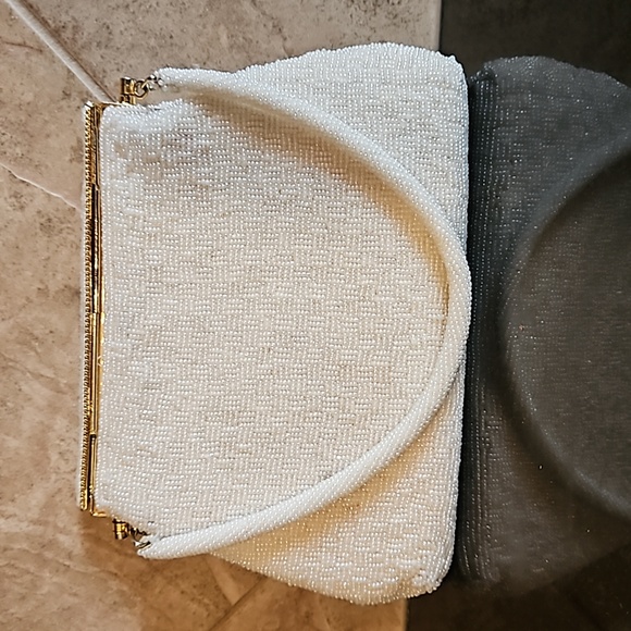 Vintage Handmade embroidered Beaded petite point evening bag - Picture 4 of 4